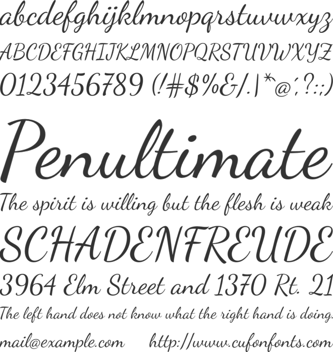 Dancing Script OT font preview