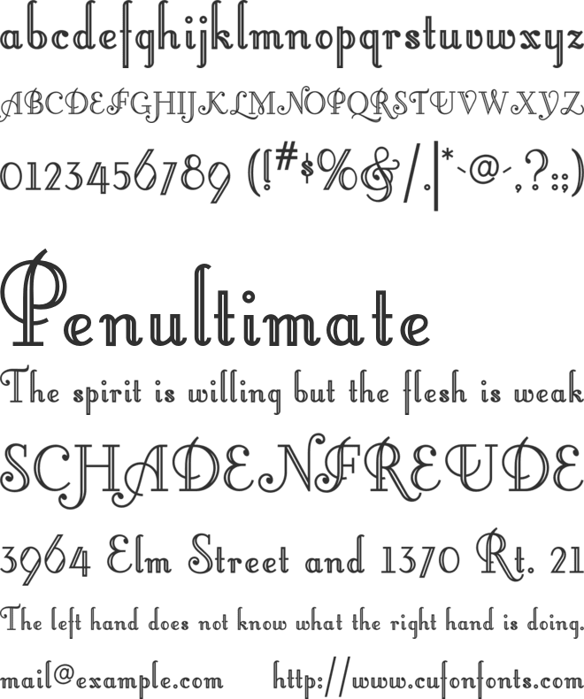 Little Lord Fontleroy NF font preview