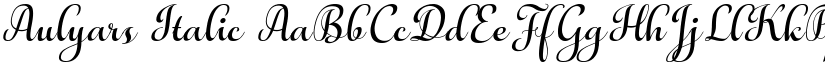Aulyars Italic font