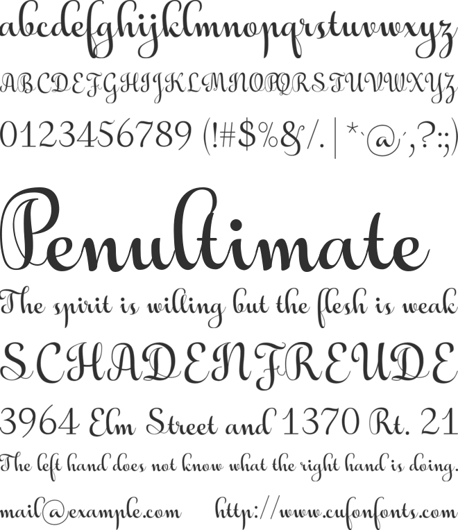 Aulyars font preview