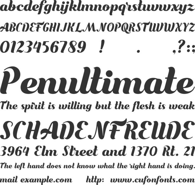 Bungasai font preview