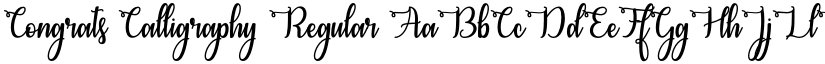 Congrats Calligraphy Regular font