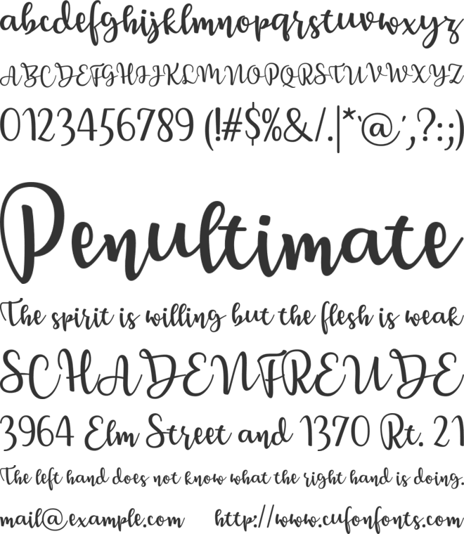 Breetty font preview