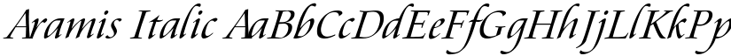 Aramis Italic font