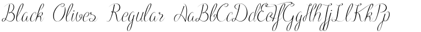 Black Olives Regular font
