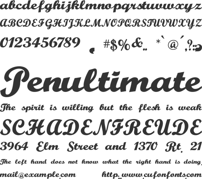Buffalo Nickel font preview