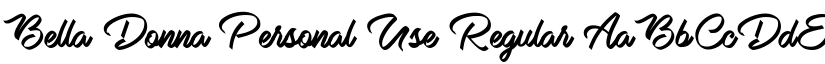 Bella Donna Personal Use Regular font