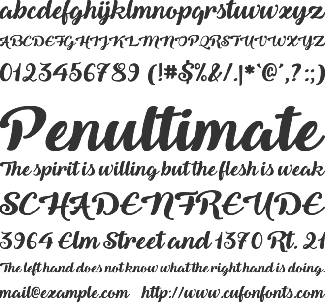 Queen of Heaven font preview