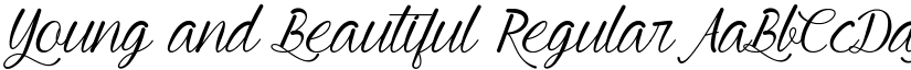 Young and Beautiful Regular font
