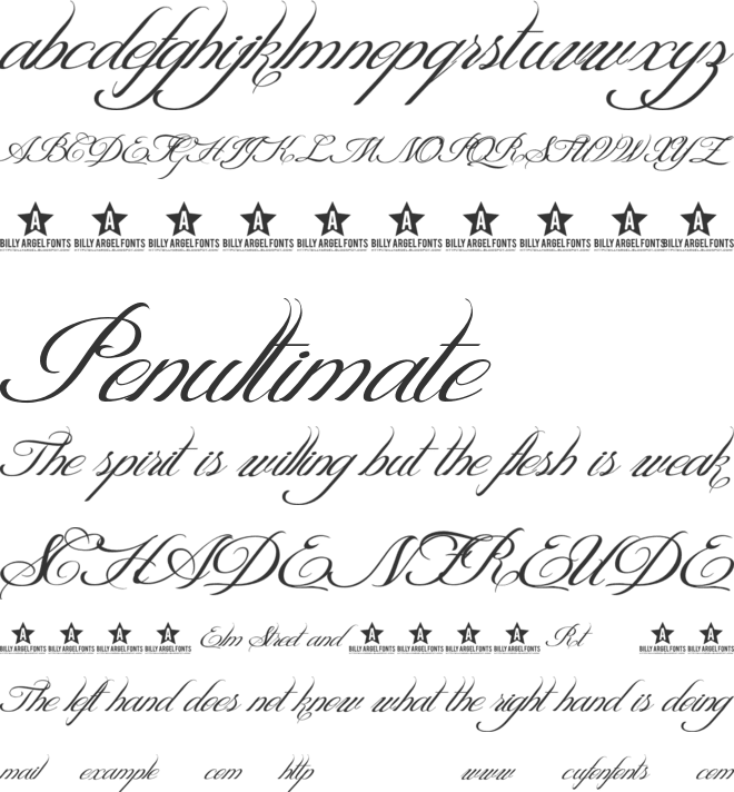 HEAVEN GATE font preview