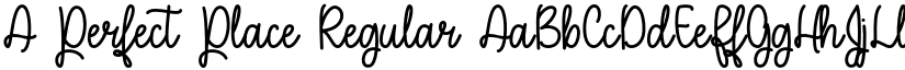 A Perfect Place Regular font