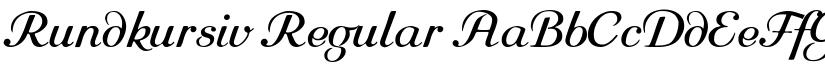 Rundkursiv Regular font