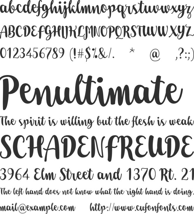 Dohearts font preview
