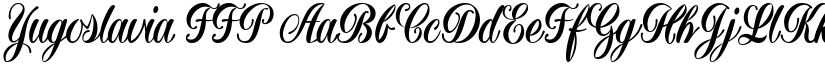 Yugoslavia FFP font