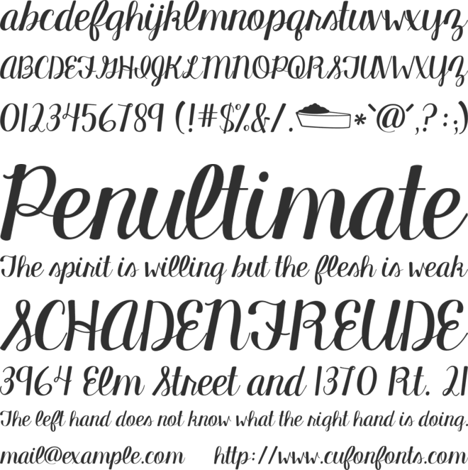 KG Manhattan Script font preview