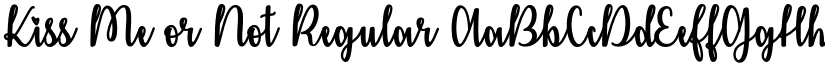 Kiss Me or Not Regular font