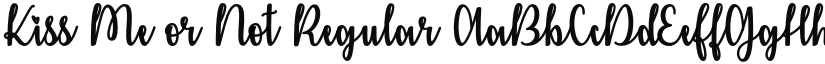 Kiss Me or Not font download