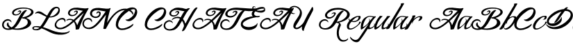 BLANC CHATEAU Regular font