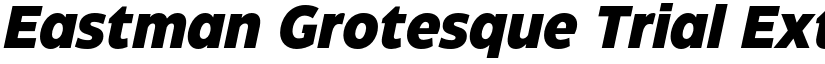 Eastman Grotesque Trial Extrabold Italic font