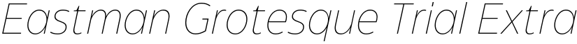 Eastman Grotesque Trial Extralight Italic font