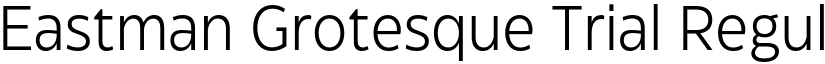 Eastman Grotesque Trial Regular Offset font