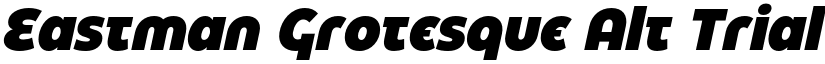 Eastman Grotesque Alt Trial Black Italic font
