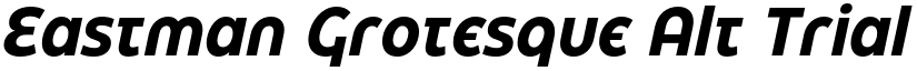 Eastman Grotesque Alt Trial Bold Italic font