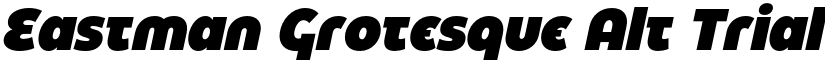 Eastman Grotesque Alt Trial Heavy Italic font