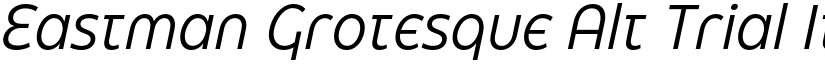 Eastman Grotesque Alt Trial Italic font