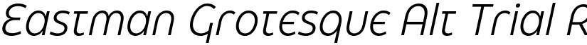 Eastman Grotesque Alt Trial Regular Offset Italic font