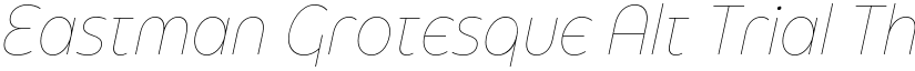 Eastman Grotesque Alt Trial Thin Italic font