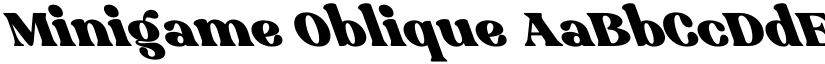 Minigame Oblique font