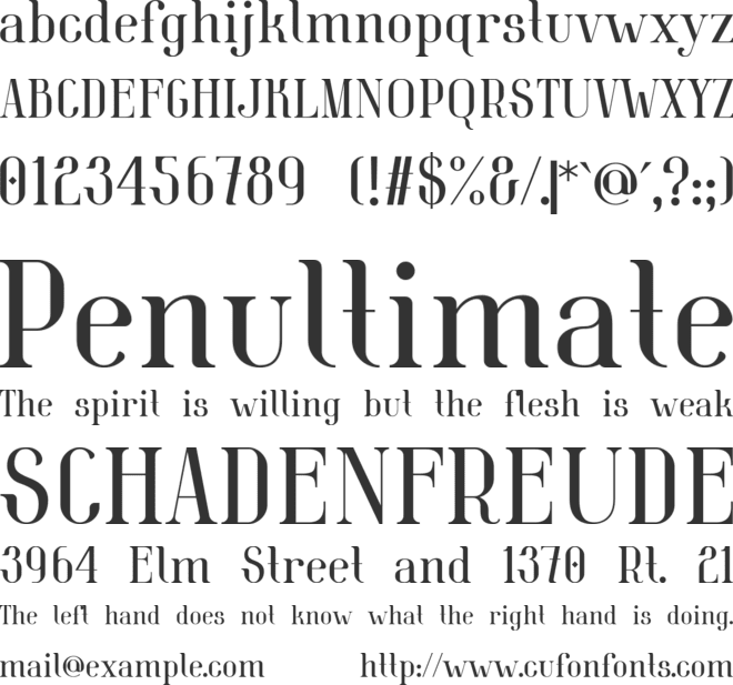 Belleview font preview