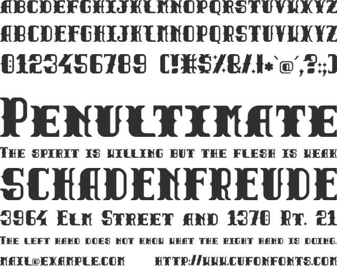 Tuscan Black font preview