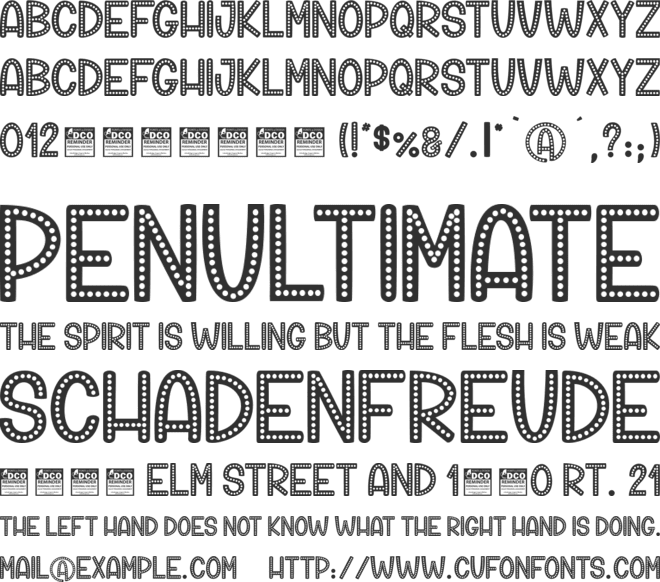 Green Room_PersonalUseOnly font preview