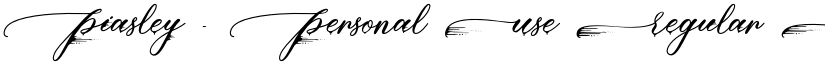 Piasley - Personal Use Regular font