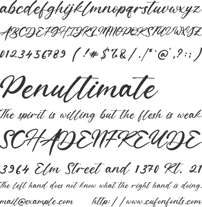 Katherinna font preview
