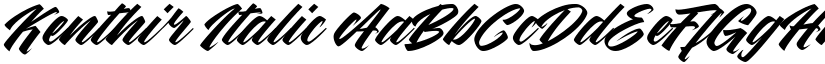 Kenthir Italic font
