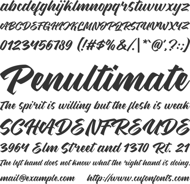 Kenthir font preview