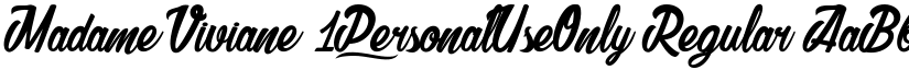 Madame Viviane 1_PersonalUseOnly Regular font