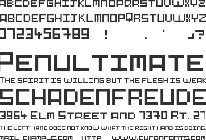 Pixel-Art font preview