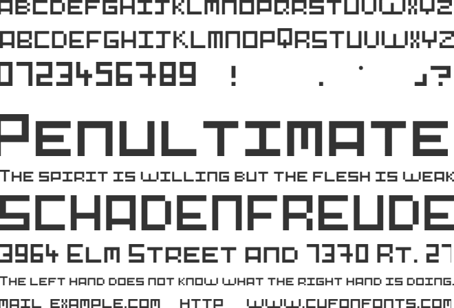 Pixel-Art font preview