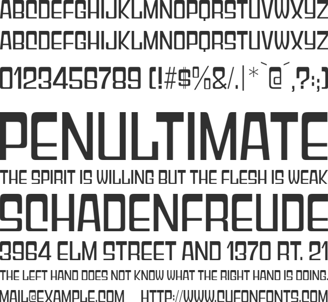 Geoparody font preview