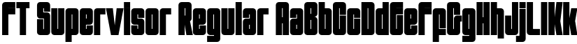 FT Supervisor Regular font
