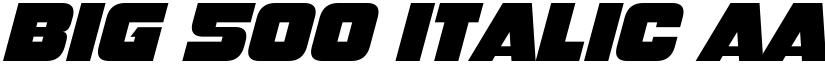 Big 500 Italic font