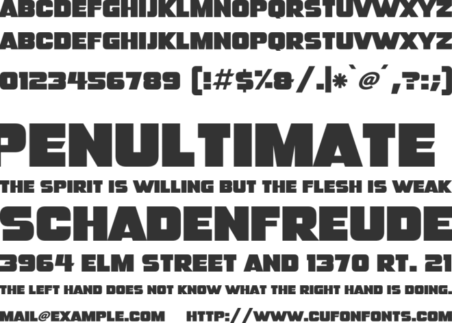 Big 500 font preview