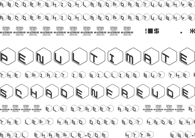 Hemicube Logo PERSONAL USE ONLY font preview