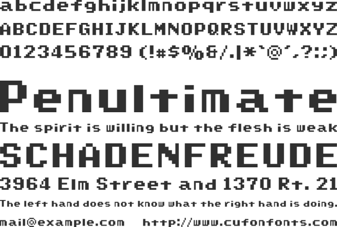 SMW Text NC font preview