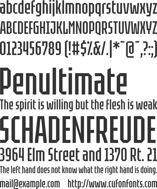 Tektur Tight font preview