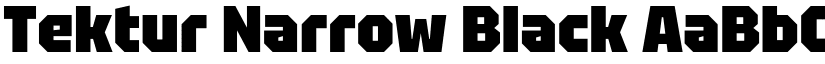 Tektur Narrow Black font
